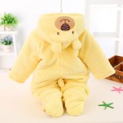 Combinezon plusat galben - teddy (marime disponibila: 6-9 luni (marimea 19 incaltaminte)) mdjs014-3.6-9 luni (marimea 19 incaltaminte)