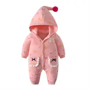 Salopeta captusita roz somon pentru fetite - Fundite colorate MDQ6214-2