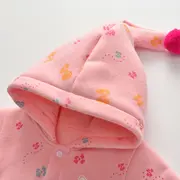 Salopeta captusita roz somon pentru fetite - Fundite colorate MDQ6214-2