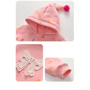 Salopeta captusita roz somon pentru fetite - Fundite colorate MDQ6214-2