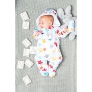 Combinezon plusat - Stelute multicolore (Marime Disponibila: Nou nascuti) - DKWZebra6