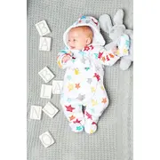 Combinezon plusat - Stelute multicolore (Marime Disponibila: Nou nascuti) - DKWZebra6