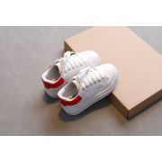 Adidasi albi cu rosu pentru copii (marime disponibila: marimea 24) mdyy-365-1-sa49.marimea 24