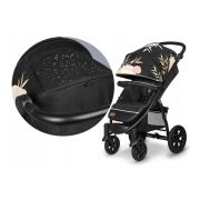 Lionelo - Carucior sport Annet Tour Lovin, Editie Limitata, De la nastere, UPF 50+, Cu maner reglabil, Plasa de tantari, Suport biberon, Saculet pentru picioare, Pana la 22 kg, Negru BYNLO-ANNET_TOUR_LOVIN