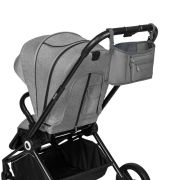Lionelo - Geanta impermeabila pentru mamici si carucior, Little Cube, Cu 4 compartimente, Curea detasabila, Buzunar exterior detasabil, Gri BYNLO-LITTLE_CUBE_GREY