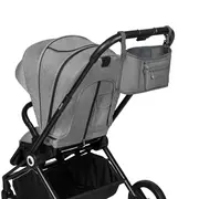 Lionelo - Geanta impermeabila pentru mamici si carucior, Little Cube, Cu 4 compartimente, Curea detasabila, Buzunar exterior detasabil, Gri BYNLO-LITTLE_CUBE_GREY