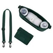 Lionelo - Geanta impermeabila pentru mamici si carucior, Little Cube, Cu 4 compartimente, Curea detasabila, Buzunar exterior detasabil, Verde BYNLO-LITTLE_CUBE_GREEN
