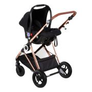Babygo - carucior 3 in 1 air halime black – cadru gold bbbbgo-76141