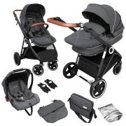 Babygo - carucior 3 in 1 halime  – cadru black bbbbgo-74122
