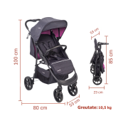 Babygo - carucior style 3 in 1 rosa bbbbgo-6324