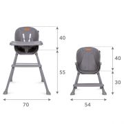 Scaun de masa 4 in 1 kidwell eatan gray edeedikrwyeat02a1