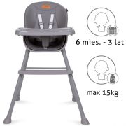 Scaun de masa 4 in 1 kidwell eatan gray edeedikrwyeat02a1