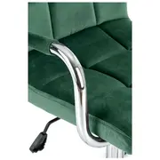 Scaun birou hm gonzo 4, stofa tip catifea, mecanism de balans, cu brate tapitate, cadru cromat, rotatie 360&deg;, 90 kg, verde drm9930
