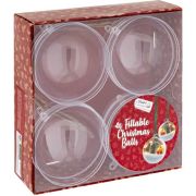 Set 4 ornamente brad transparente personalizabile 8 cm Grafix GR1006KGE BBJGR1006KGE_Globulete