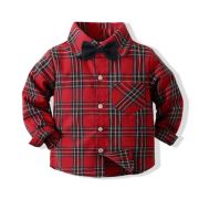 Costum elegant pentru baietei cu camasuta in carouri MBMS01-de4