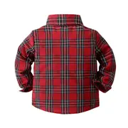 Costum elegant pentru baietei cu camasuta in carouri MBMS01-de4