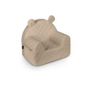 Fotoliu Pentru Copii Cu Spatar, Catifea Velvet Ursulet Teddy Beige Pjb48876