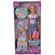 Papusa simba steffi love baby car 29 cm cu figurina si accesorii hubs105733585