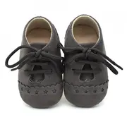 Pantofiori eleganti bebelusi (Marime: 6-12 Luni, Culoare: Gri inchis) JEMf55aba22