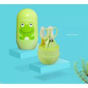 Set 4 piese pentru ingrijirea unghiilor bebelusului (Model: Broasca Verde) JEMsetmani7