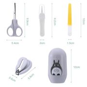 Set 4 piese pentru ingrijirea unghiilor bebelusului (Model: Pisica Gri) JEMsetmani8