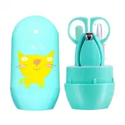 Set 4 piese pentru ingrijirea unghiilor bebelusului (Model: Pisica Gri) JEMsetmani8