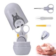 Set 4 piese pentru ingrijirea unghiilor bebelusului (Model: Pisica Gri) JEMsetmani8