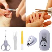 Set 4 piese pentru ingrijirea unghiilor bebelusului (Model: Pisica Turquaz) JEMsetmani2