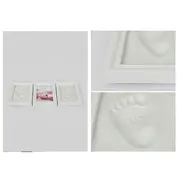 Kit rama foto tripla mobila cu 2 amprente mulaj (Culoare rama: Natur, Culoare kit mulaj: Albastru) JEMdrl-r16