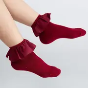 Sosete cu volan (Culoare: Maro, Varsta: 2-4 ani) JEMdrl-sos1-1