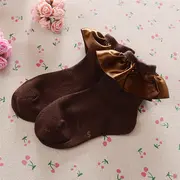 Sosete cu volan si fundita (Culoare: Maro, Varsta: 2-4 ani) JEMdrl-sos2-2