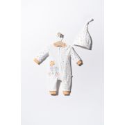 Salopeta cu bulinute cu caciulita pentru bebelusi Cats, Tongs baby (Culoare: Roz, Marime: 6-9 luni) JEMtgs_2911_3