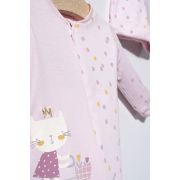 Salopeta cu bulinute cu caciulita pentru bebelusi Cats, Tongs baby (Culoare: Roz, Marime: 6-9 luni) JEMtgs_2911_3
