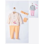 Setul 5 piese nou nascut Sweets, Tongs baby (Culoare: Roz) JEMtgs_4045_1