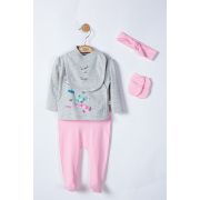 Setul 5 piese nou nascut Sweets, Tongs baby (Culoare: Roz) JEMtgs_4045_1