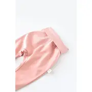 Pantaloni Bebe Unisex din bumbac organic Roz pudra (Marime: 6-9 luni) JEMBC-CSY5619-12