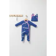 Salopeta cu caciulita pentru bebelusi Colorful autum, Tongs baby (Culoare: Gri, Marime: 6-9 luni) JEMtgs_4431_6