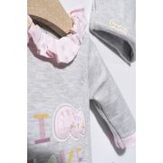 Salopeta cu caciulita pentru bebelusi Pisicute, Tongs baby (Culoare: Mov, Marime: 6-9 luni) JEMtgs_2910_6