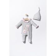 Salopeta cu caciulita pentru bebelusi Pisicute, Tongs baby (Culoare: Mov, Marime: 6-9 luni) JEMtgs_2910_6