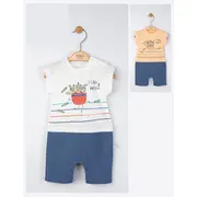 Salopeta de vara pentru bebelusi Marathon, Tongs baby (Marime: 0-3 Luni, Culoare: Ecru) JEMtgs_4311_4