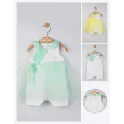 Salopeta de vara pentru bebelusi cu tulle, Tongs baby (Culoare: Galben, Marime: 6-9 luni) JEMtgs_4200_6
