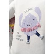Set 2 piese cu body si pantalonasi cu tulle pentru fetite Monster, Tongs baby (Culoare: Gri, Marime: 9-12 luni) JEMtgs_4412_4