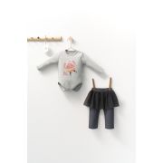 Set 2 piese cu body si pantalonasi cu tulle pentru fetite Monster, Tongs baby (Culoare: Roz, Marime: 6-9 luni) JEMtgs_4412_7