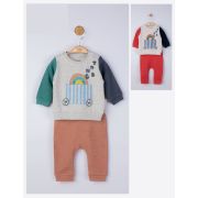 Set de 2 piese de trening Choo Choo pentru bebelusi, Tongs baby (Culoare: Rosu, Marime: 9-12 luni) JEMtgs_4073_8