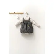 Set rochita cu body pentru fetite Monster, Tongs baby (Culoare: Gri, Marime: 6-9 luni) JEMtgs_4418_3