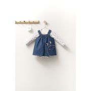 Set rochita cu body pentru fetite Monster, Tongs baby (Marime: 18-24 Luni, Culoare: Bleumarin) JEMtgs_4418_6