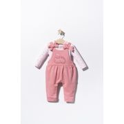 Set salopeta cu bluzita pentru bebelusi Cats, Tongs baby (Culoare: Roz, Marime: 9-12 luni) JEMtgs_2916_3