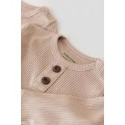 Salopeta cu maneca lunga si panataloni lungi din bumbac organic si modal - Blush (Marime: 0-3 Luni) JEMBC-CSYM11415-0