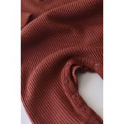 Salopeta cu maneca lunga si panataloni lungi din bumbac organic si modal - Caramiziu (Marime: 18-24 Luni) JEMBC-CSYM11409-18