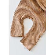 Salopeta cu maneca lunga si panataloni lungi din bumbac organic si modal - Maro (Marime: 3-6 Luni) JEMBC-CSYM11414-3